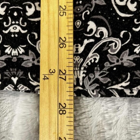 Jones New York Tunic Top Womens 3X Black White Paisley Print Stretch Boho Plus - Picture 6 of 6